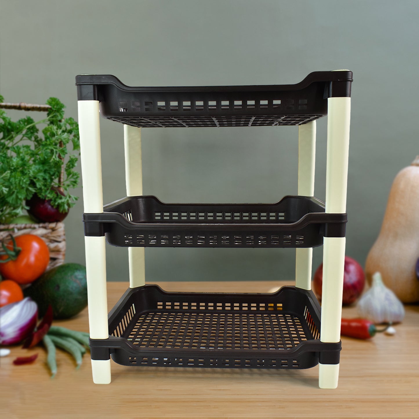 Apex Big Multi Use Plastic Storage Rack 3-tier (1 Pc)