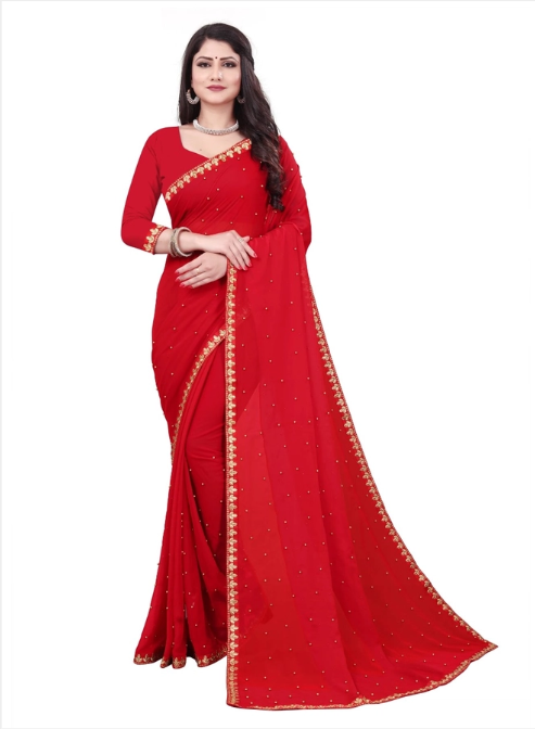 Women Saree Red