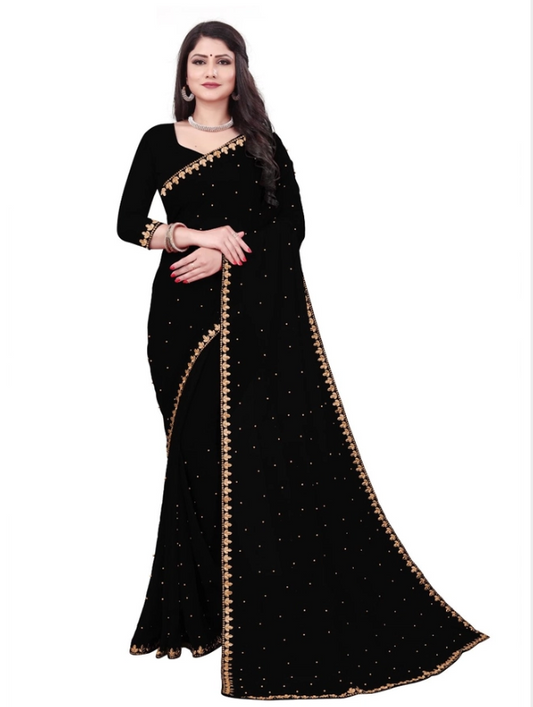 Women Saree Black