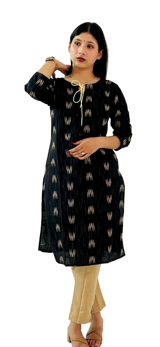 Women's Kurti with Pant And Dupatta-  Dark green