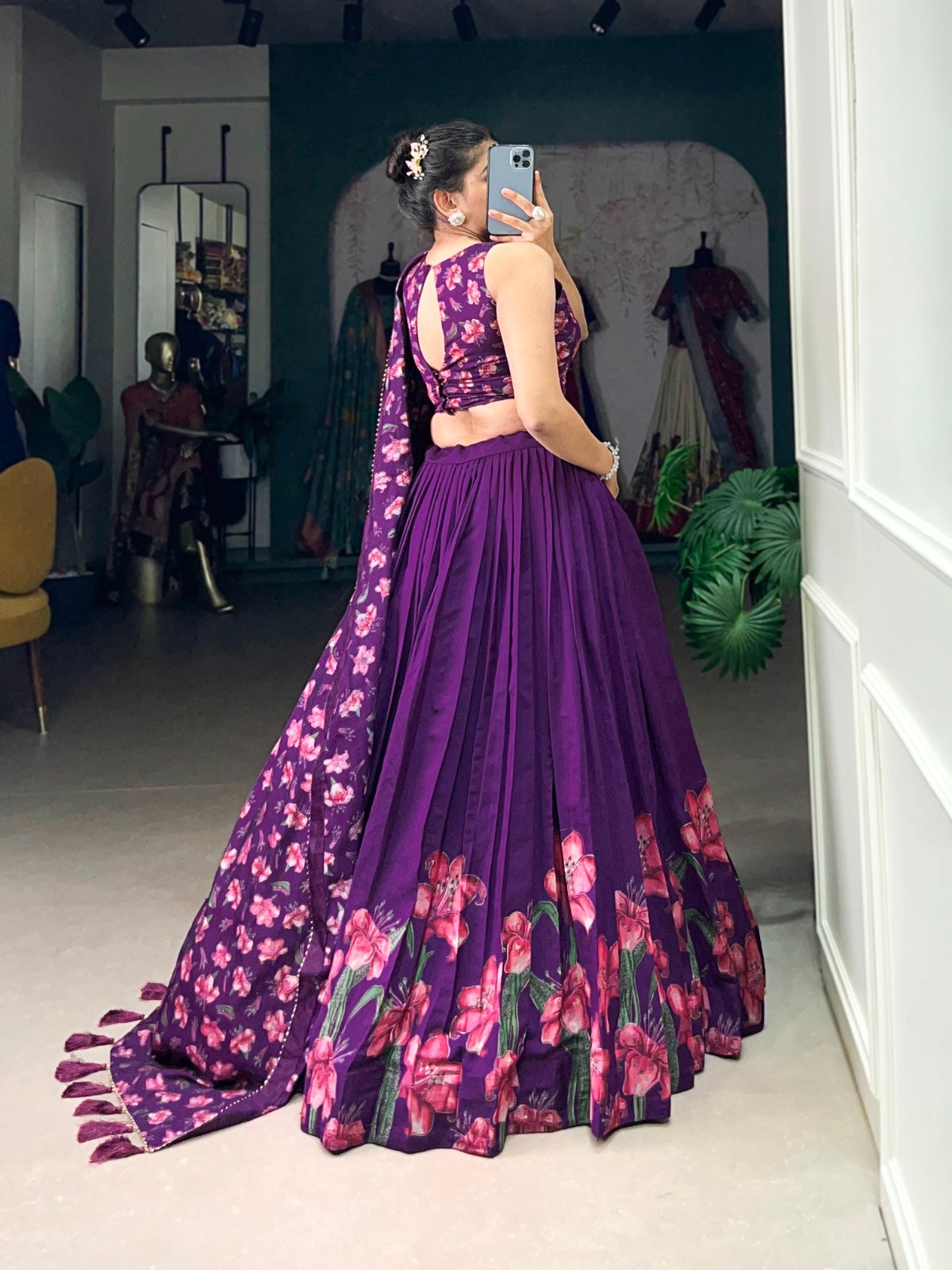 The Perfect Blend of Tradition And Sparkle Lehenga Choli Purple