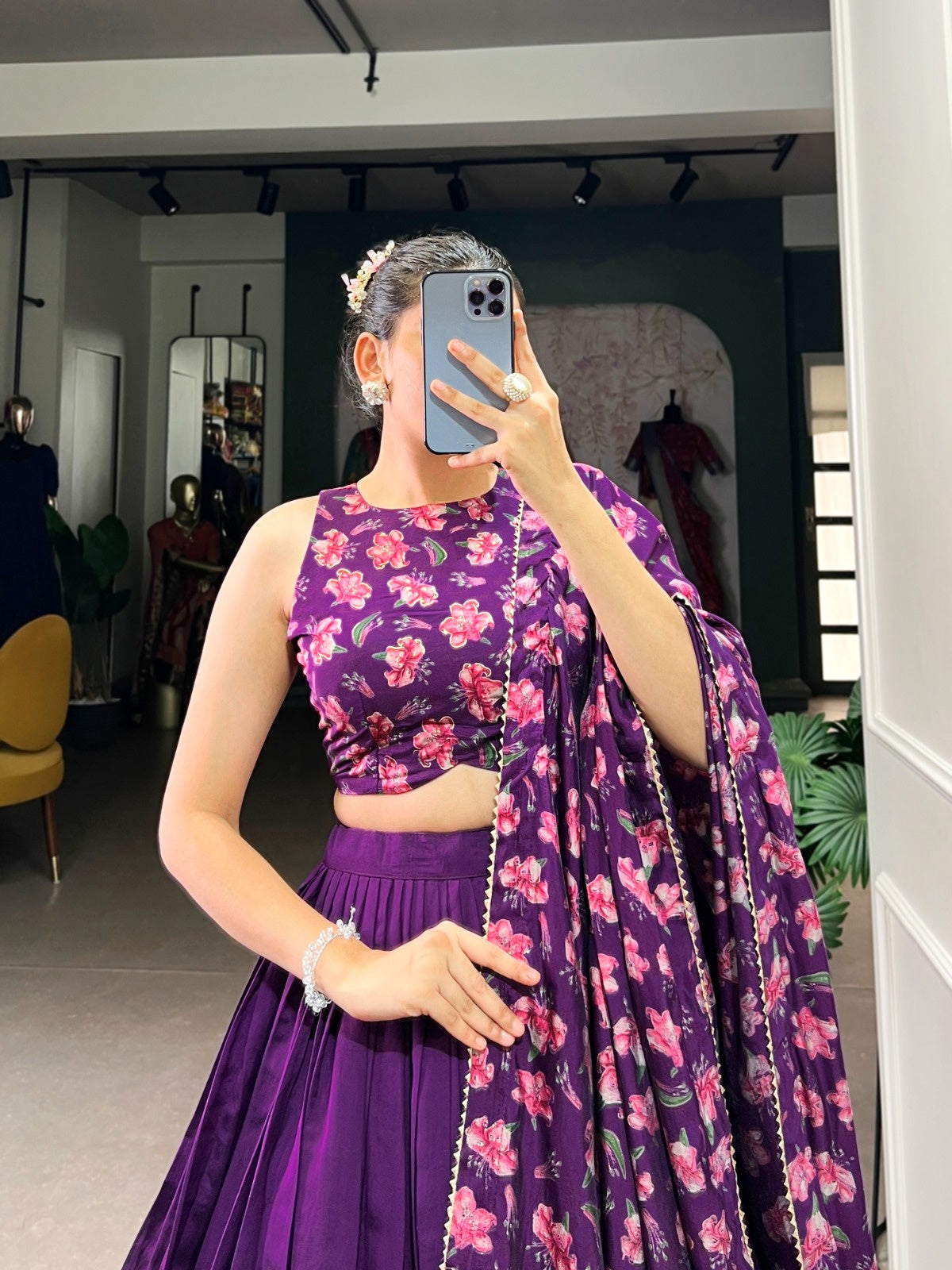 The Perfect Blend of Tradition And Sparkle Lehenga Choli Purple