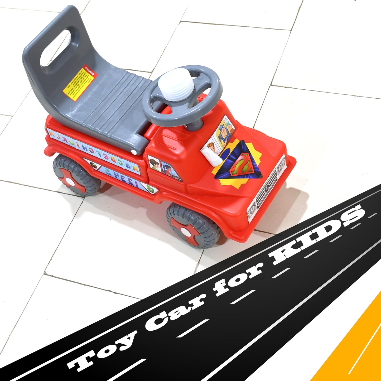 4590  Kids Baby City Ride On Push Car Ride With Backrest Musical Horn For Children Kids Toy Ride-on Kids Toys Toddler Baby Toy Baby Car Suitable For Kids Boysgirls