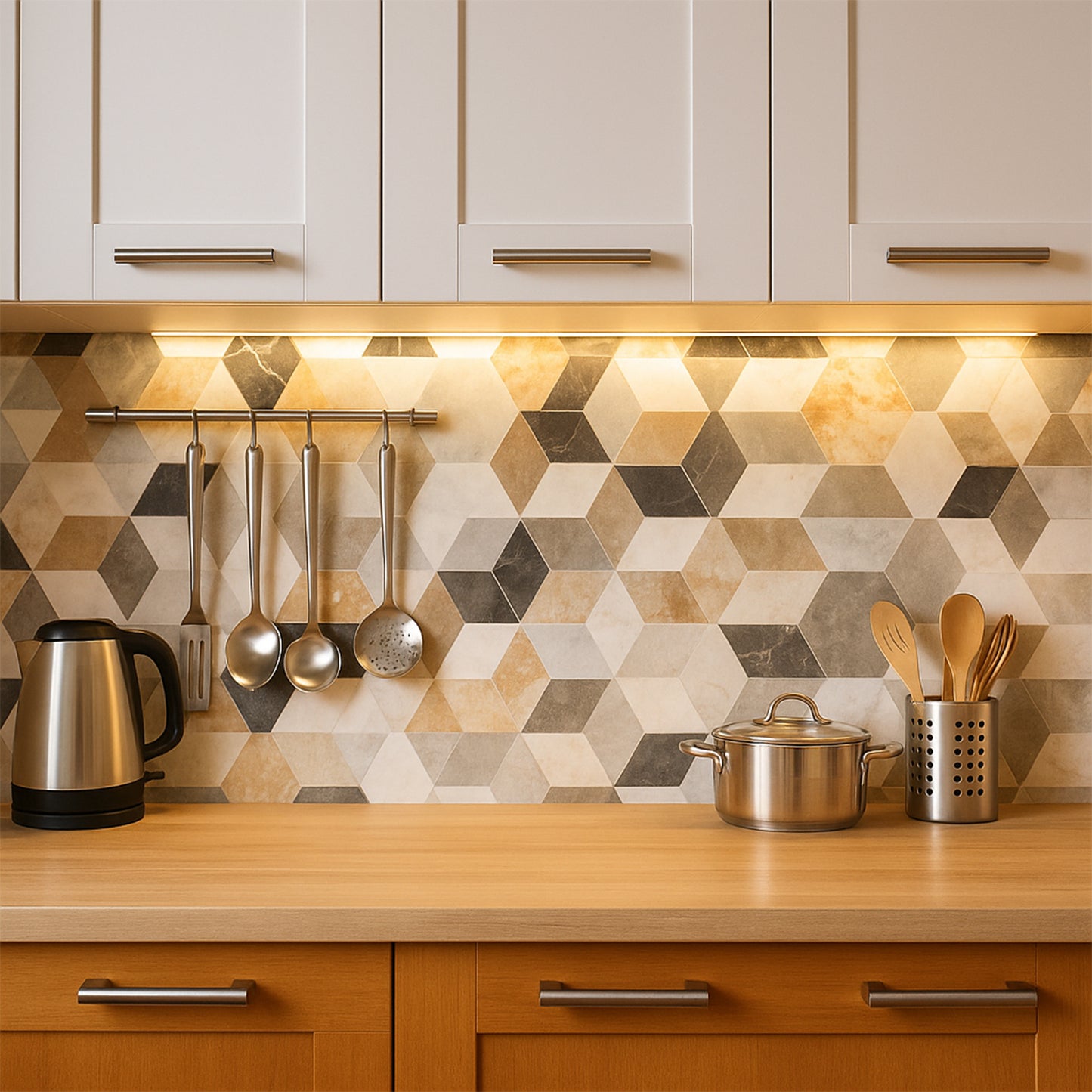 Self-adhesive Waterproof Wallpaper Roll 45 Cm X 1 M - (1 Pc)