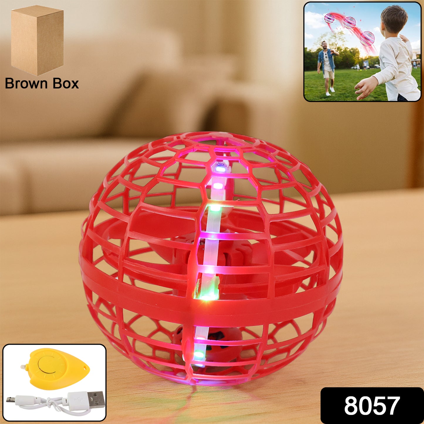 8057 Flying Ball Toys Usb Rechargeable Built-in Rgb Lights 360rotating Magic Controller Flying Orb Ball Boomerang Mini Pro Spinner Blastoise Toys