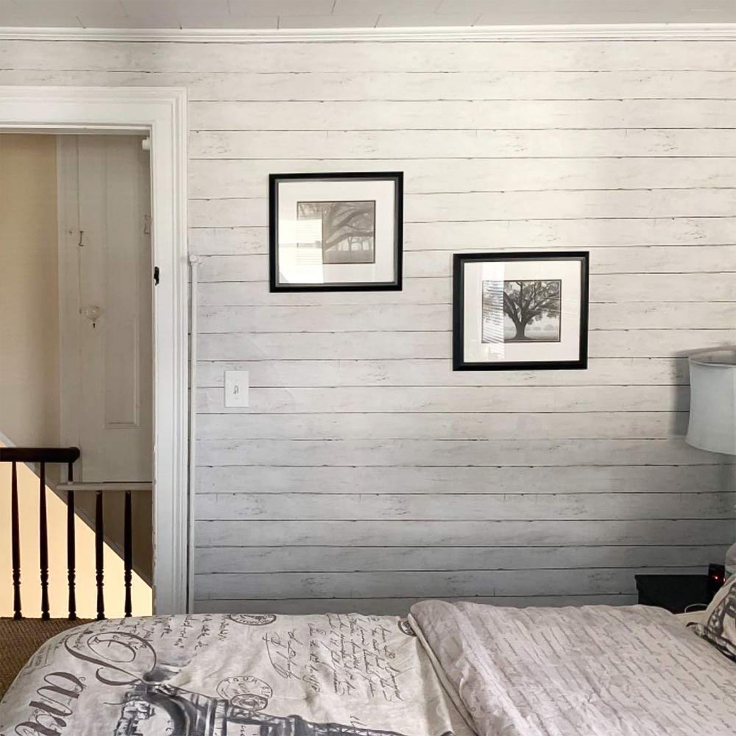 White Wood Grain Self-adhesive Wallpaper 45 Cm X 10 Meter (1 Pc)