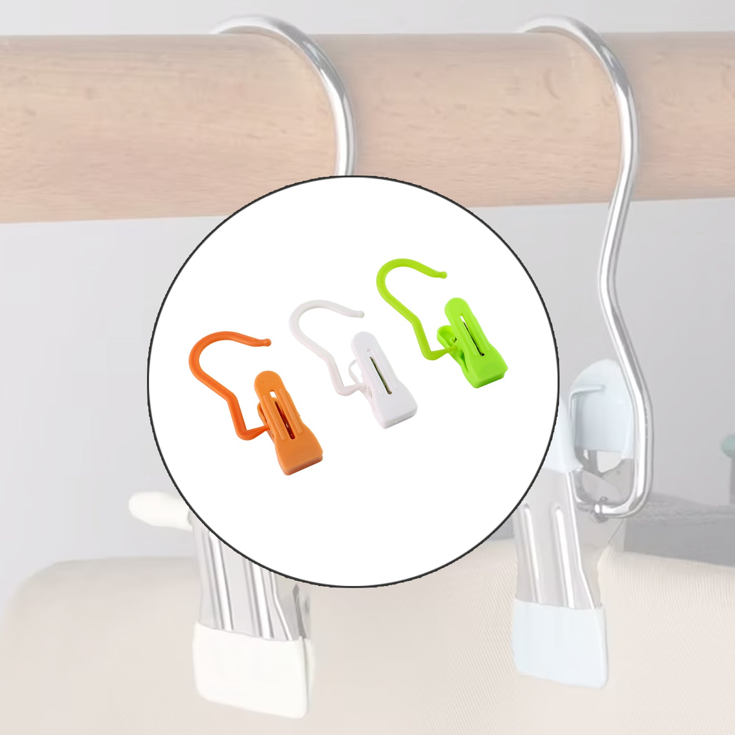 Multipurpose Hanging Hook Clip (1 Pc Mix Color)