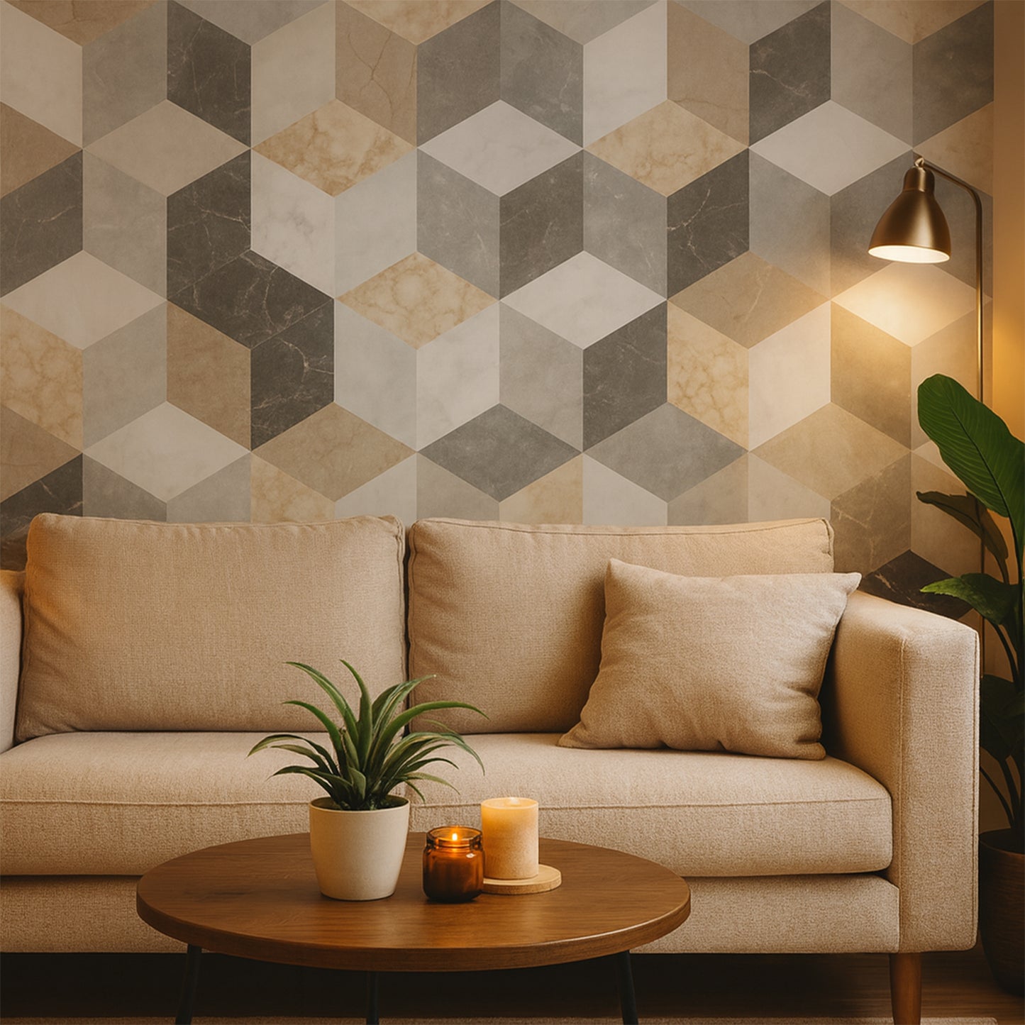 Self-adhesive Waterproof Wallpaper Roll 45 Cm X 1 M - (1 Pc)