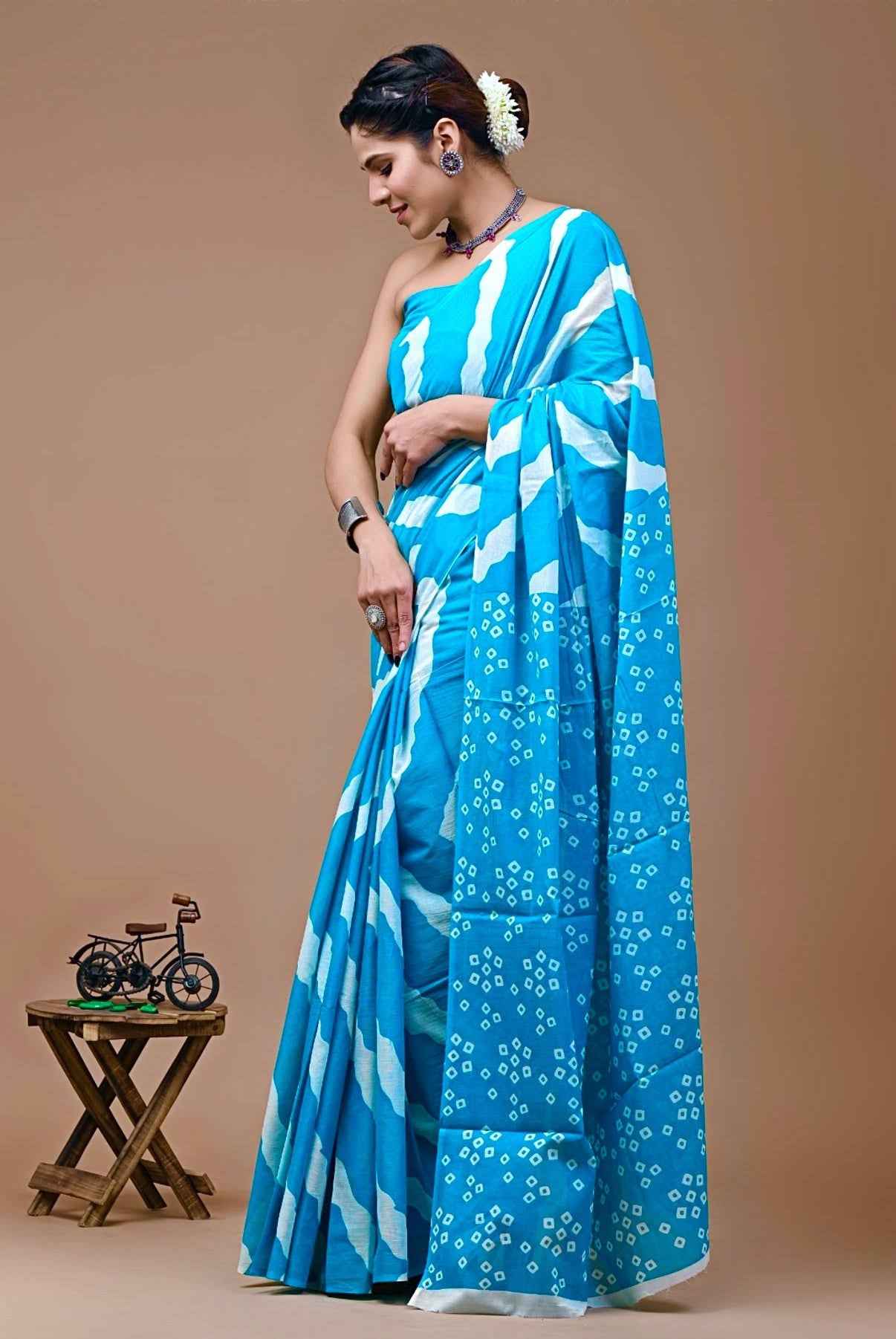 Neel Tara Pure Mulmul Cotton Saree